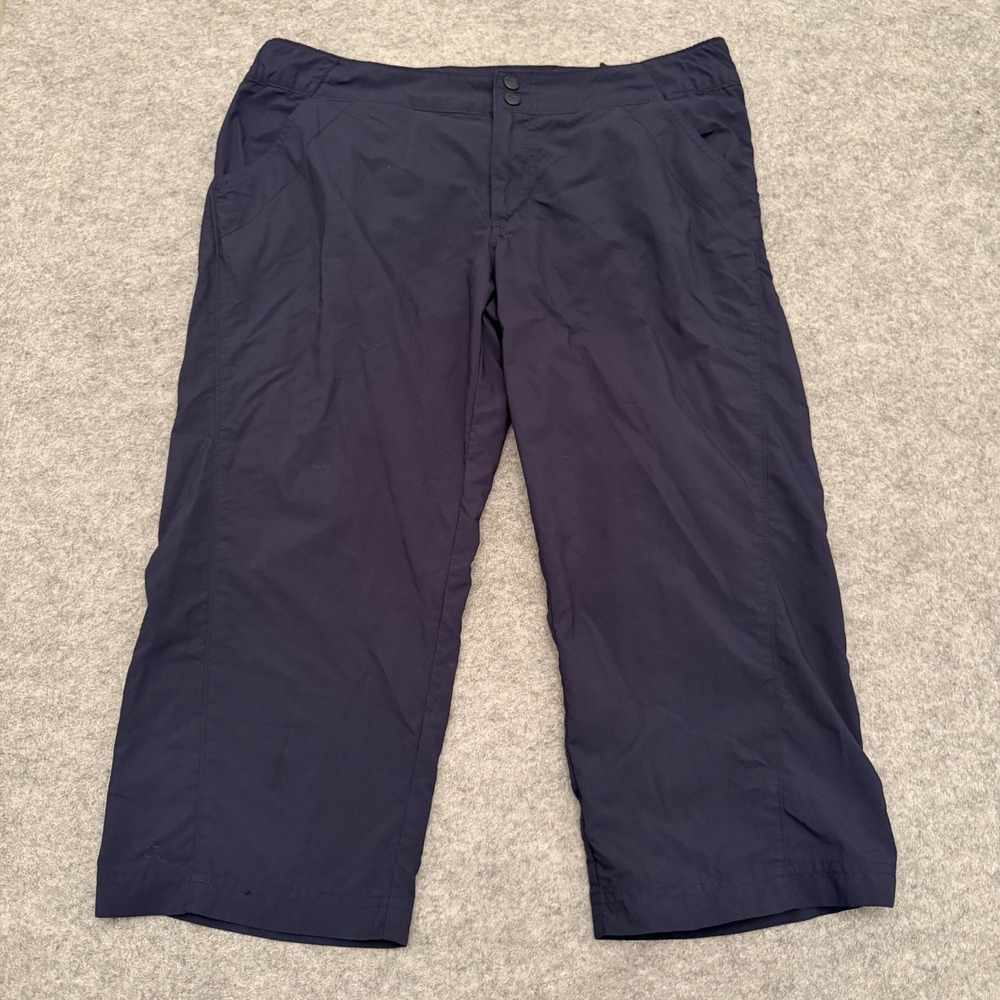Columbia PFG Women's Capri Fishing Hiking Pants Lightweight Gorpcore Navy Size S